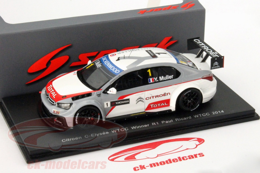 Miniature Spark 1/43 Citroën C-Elysée WTCC – Vainqueur Macau 2017, N°25 Mehdi Bennani