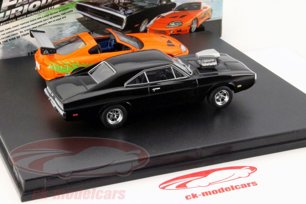 Greenlight 1:43 2-Car Set Dodge Charger, Toyota Supra Fast and 