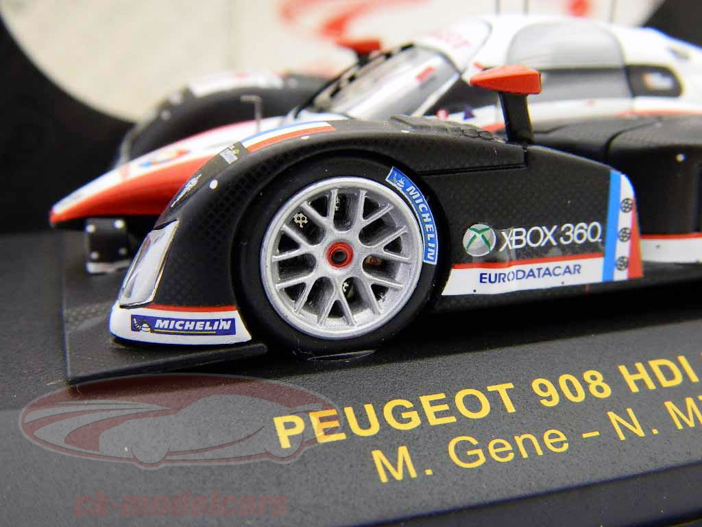 Voiture Miniature IXO 1/43 Peugeot 908 HDI FAP Le Mans 2007 Noire - Comme Neuf, Boîte Plexi
