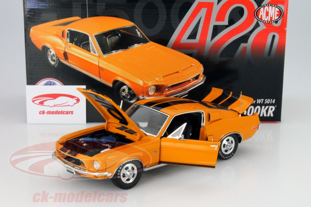 1968 Shelby GT500KR Convertible – Black with White Top – Riverina Model Cars Plus