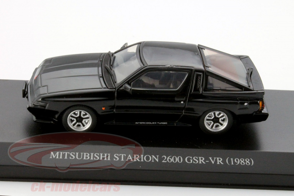Dism 1:43 Mitsubishi Starion 2600 GSR-VR 年 1988 黒 74503 モデル 