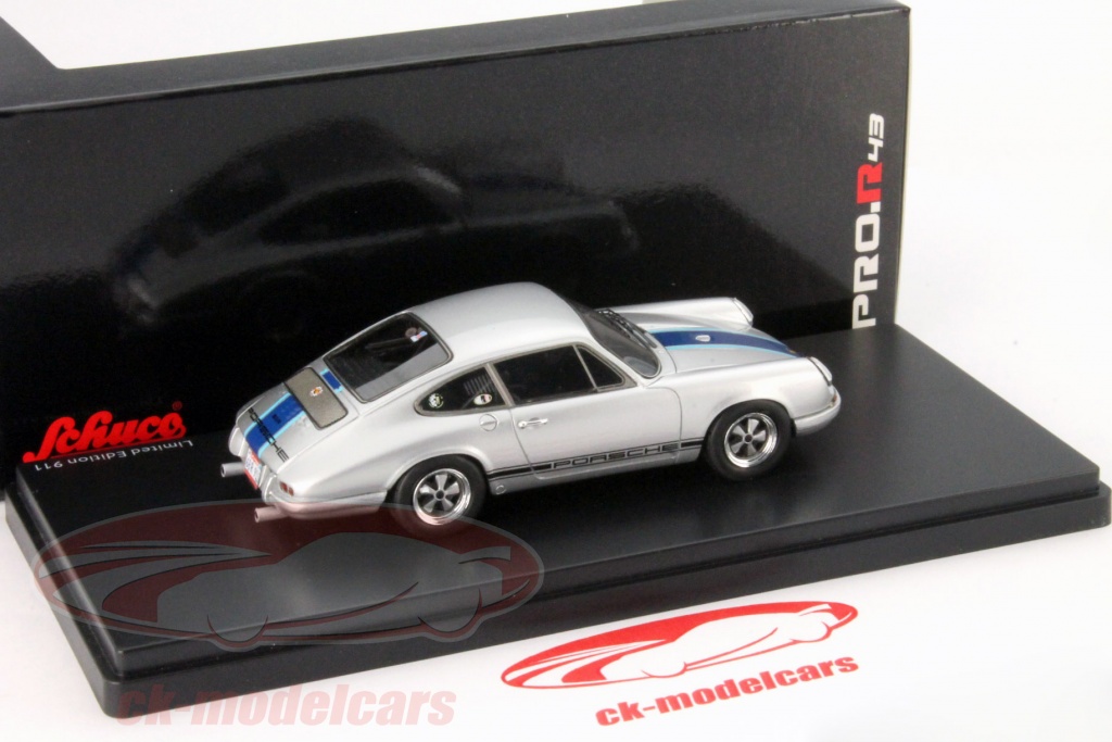 Schuco 1:43 Porsche 911 68R Magnus Walker silber / blau 450891600 ...