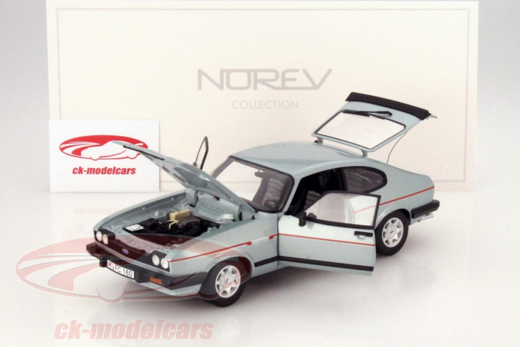 Norev 1:18 Ford Capri MK III 2.8i Year 1982 light blue metallic 182716 ...