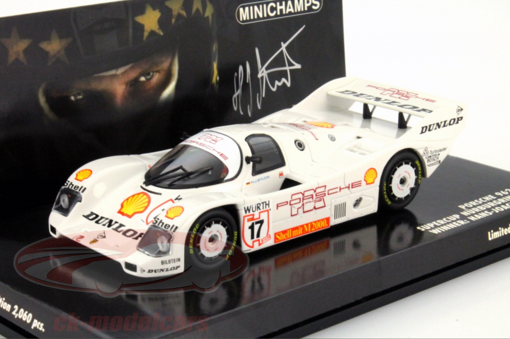 Spark 1:43 Porsche 962 C Corps plaine Édition blanc / noir 1989 limitée