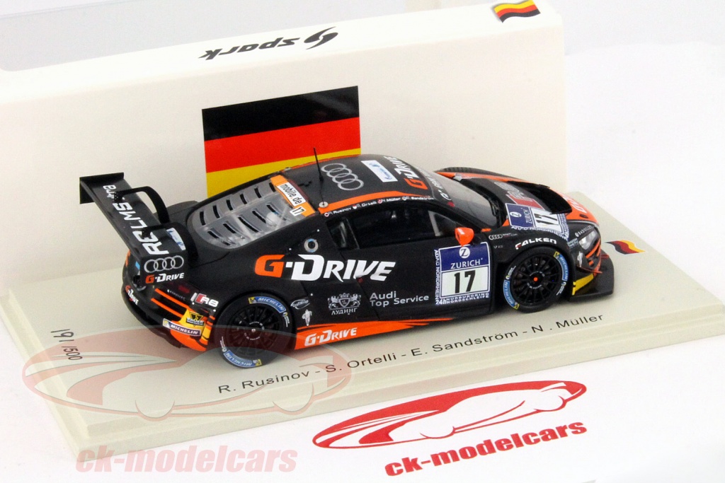 Modèle Réduit Audi R8 LMS Ultra 24H Nürburgring 2014 #502 - Échelle 1:43 Spark