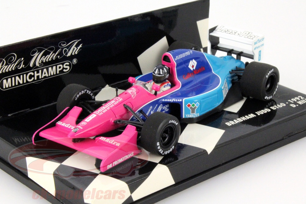 MINICHAMPS 1/43 - Brabham Judd BT60 1992 Damon Hill F1 Diecast Scale Model Car EUR 71,43 - FR