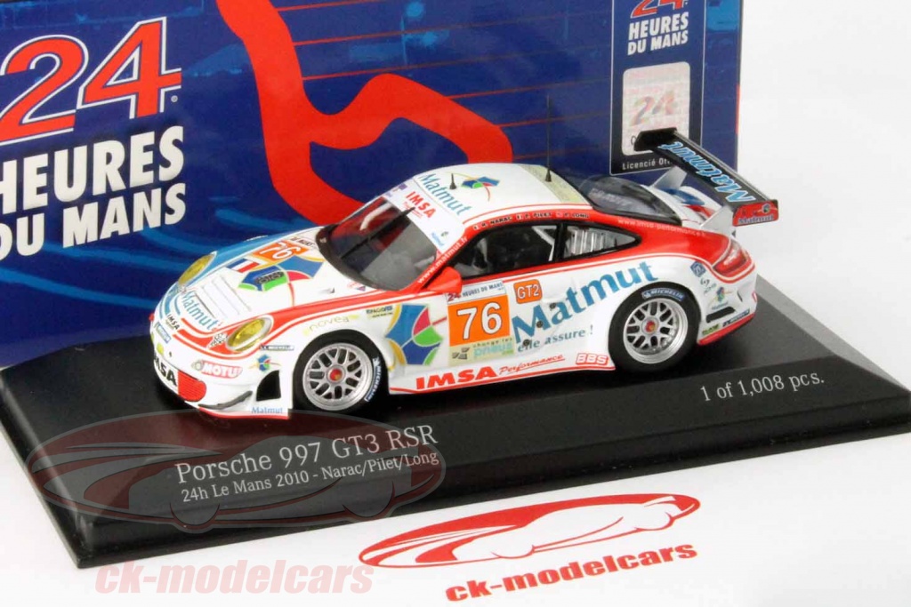Minichamps 1:43 Porsche 997 GT3 RSR #76 24h LeMans 2010 IMSA ...
