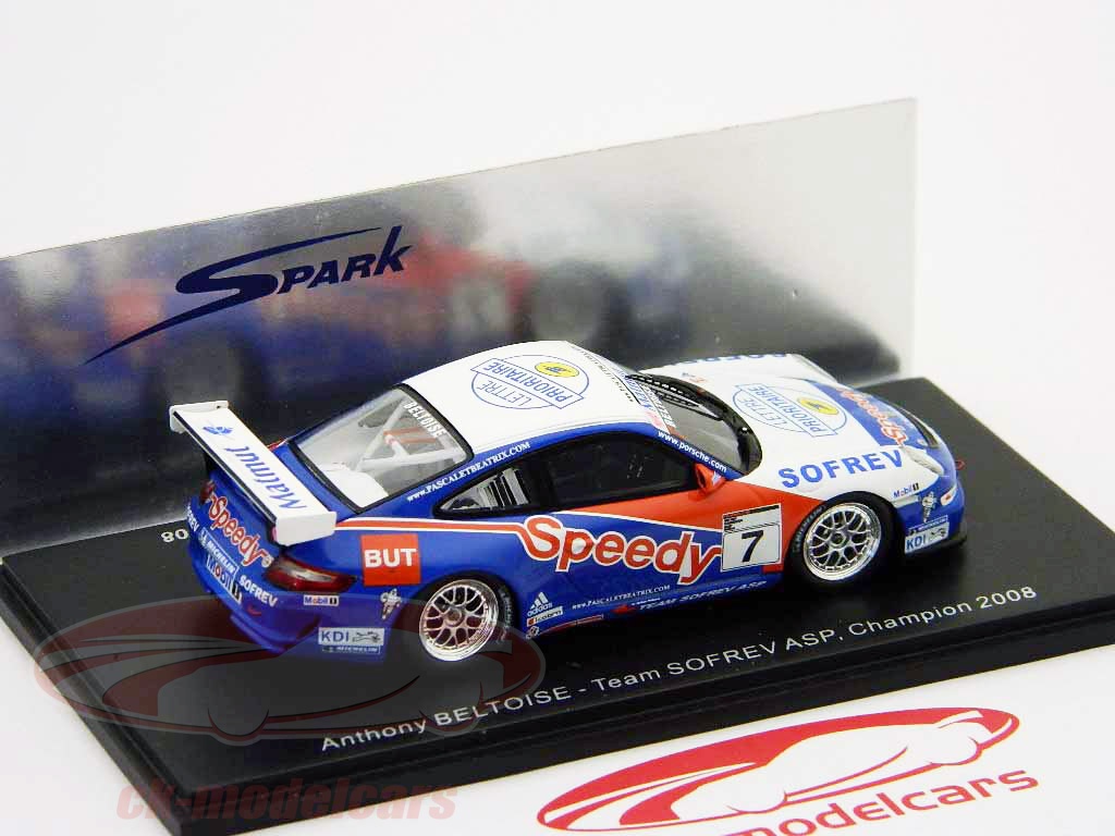 Modèle Réduit 1:43 Spark Porsche 911 997 #50 Team Sofrev Asp 2008 - Neuf