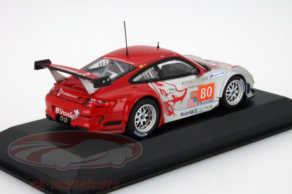 Porsche 911 GT3 RSR Type 997 n° 80 24h Le Mans 2008 1/43 Minichamps