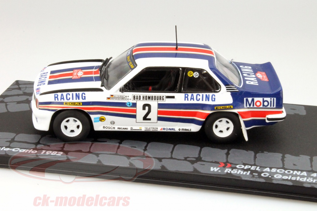 Altaya 1:43 W. Röhrl Opel Ascona 400 #2 Winner Rally Monte Carlo 1982 Mag Ee63