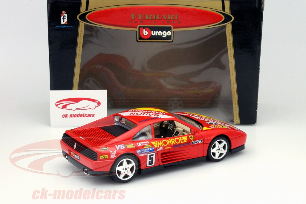 Modèle Réduit Ferrari 348 TB Evoluzione 1991 échelle 1/18 - Burago - Neuf