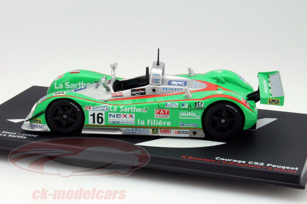 Miniature 1:18 Spark Courage C52 Peugeot A32 #16 – Le Mans 2000 – Sébastien Bourdais