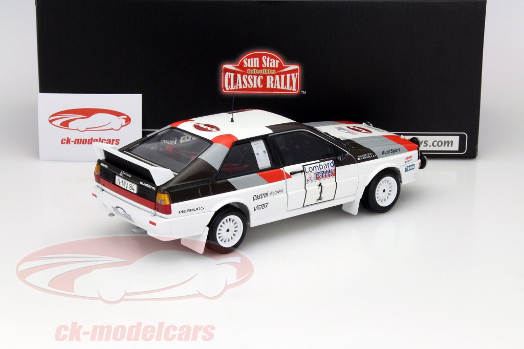 Sun Star Models 1:18 Audi Quattro Rally #1 Winner Lombard RAC Rally ...