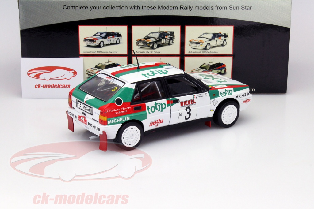 Sun Star Models 1:18 Lancia Delta HF Integrale 16V #6 Tour De Corse 1990 Saby Grataloup 3117