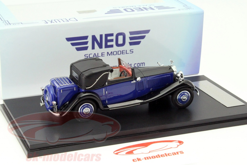 Modellino Auto Rolls Royce Hyperion 1:43 &ndash; Resina Blu &ndash; Oggetto Da Collezione