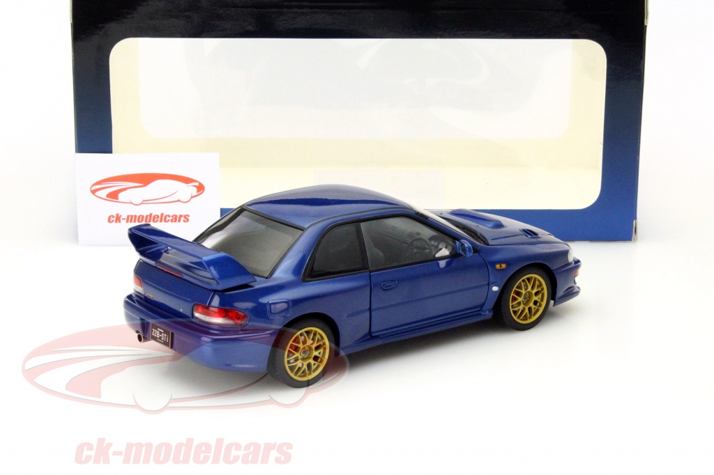 AUTOart 1:18 Subaru Impreza 22B Year 1998 blue metallic 78602 model car ...