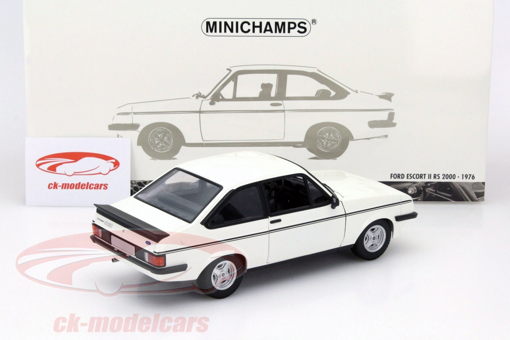 Minichamps Ford Escort II RS 2000 1975 Scala 1/43 – Modello Auto Metal Blue