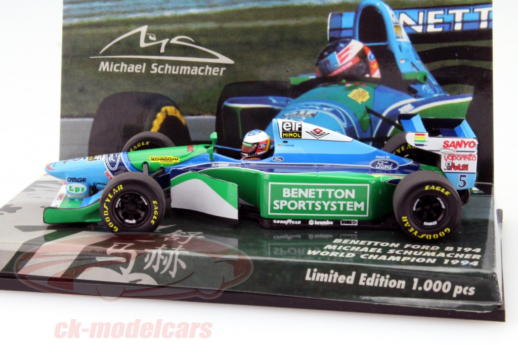 Figurine Michael Schumacher 1995 – Benetton F1, échelle 1/43, Minichamps Neuve