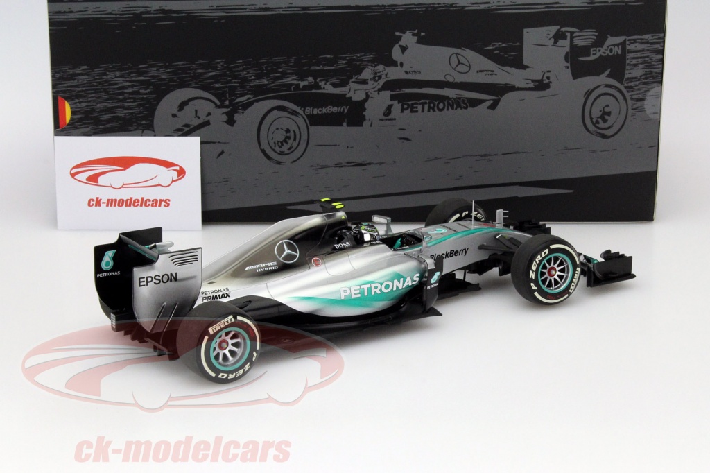 Miniature Minichamps 1/18 Mercedes F1 W06 – Nico Rosberg GP Japon 2015, 504 Pièces, Occasion