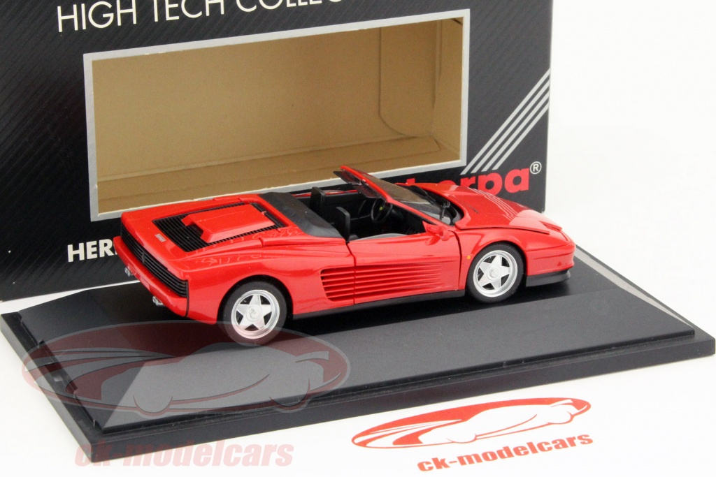 Herpa 1:43 Ferrari Testarossa cabriolet gris 010429 modèle voiture