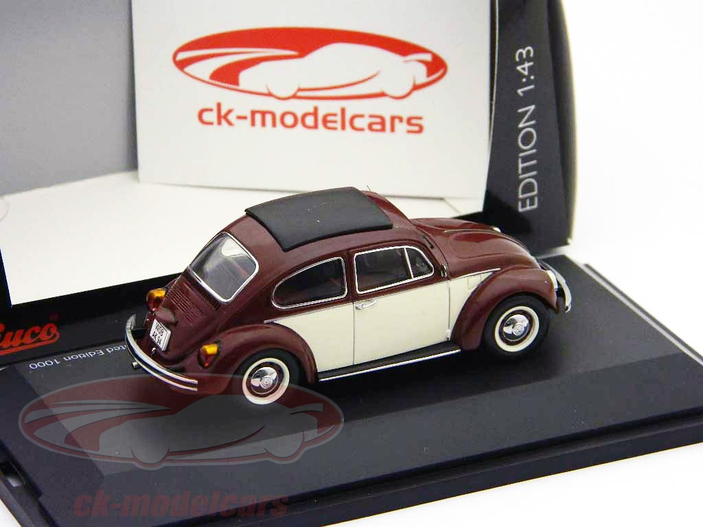VW Käfer Ovalfenster H0 Modell - Rot/Beige Oldtimer 1:87