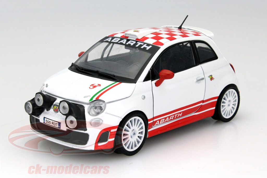 Fiat R3t MotorMax 1:24 Fiat Abarth 500 R3T 赤 / ホワイト 73379W モデル 車 73379W 661732733798