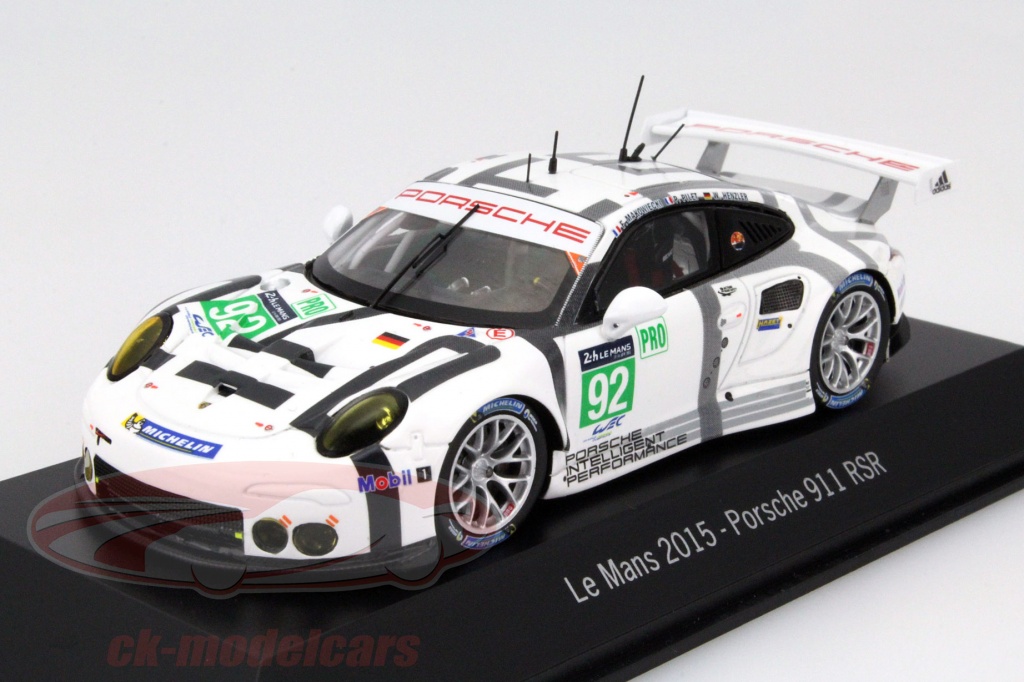 Porsche 911 RSR #92 24h LeMans 2015 Pilet, Makowiecki, Henzler 1:43 Spark