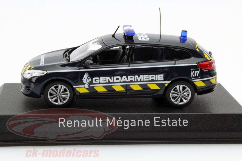 Miniature Norev 1/43 Renault Megane Estate Gendarmerie De L'Air 2022 - Diecast Bleu, Neuve, édition Limitée