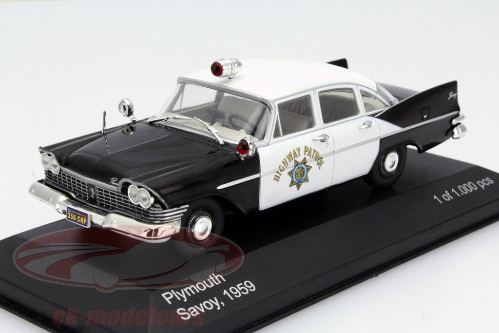 Miniature WhiteBox 1/43 – Plymouth Savoy Bleu Et Noir 1959, Très Bon état
