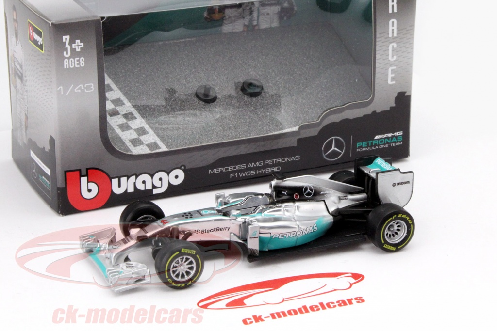 Miniature 1:43 Mercedes F1 W05 Hybrid #44 Lewis Hamilton Champion 2014 - Edicola - Neuf