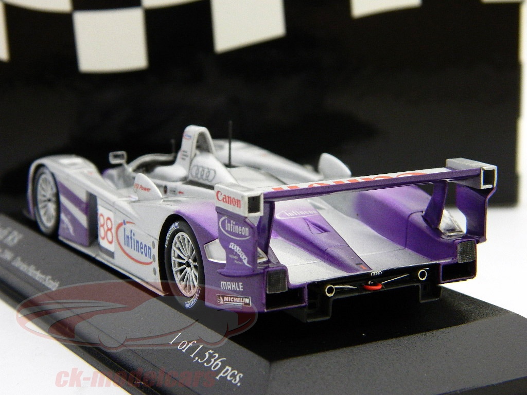 Minichamps 1:43 – Audi R8 N°88, 24H Du Mans 2004, Audi Sport UK, édition Limitée