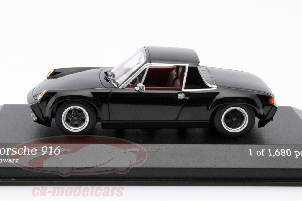 Minichamps 1 43 Porsche 916 Year 1971 Black 400066060 Model Car minichamps-1-43-porsche-916-year-1971-black-400066060-model-car