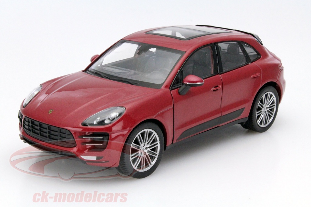 Porsche Macan Turbo Year 2014 red 1:24 Welly