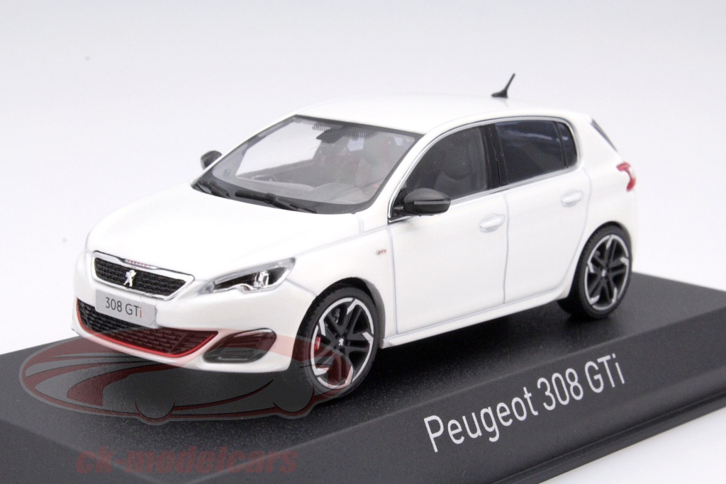 Norev 1:43 Peugoet 308 GTi Year 2015 pearl white 473820 model car 