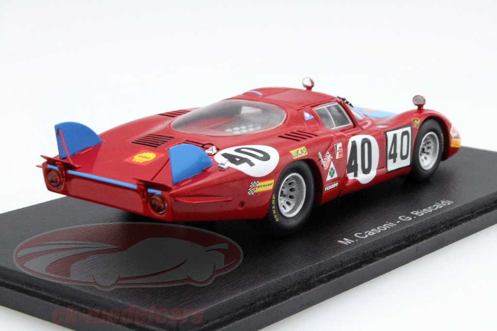 Autocollants Alfa Romeo T33/2 Le Mans 1968 - échelles 1:32, 1:24, 1:43, 1:18
