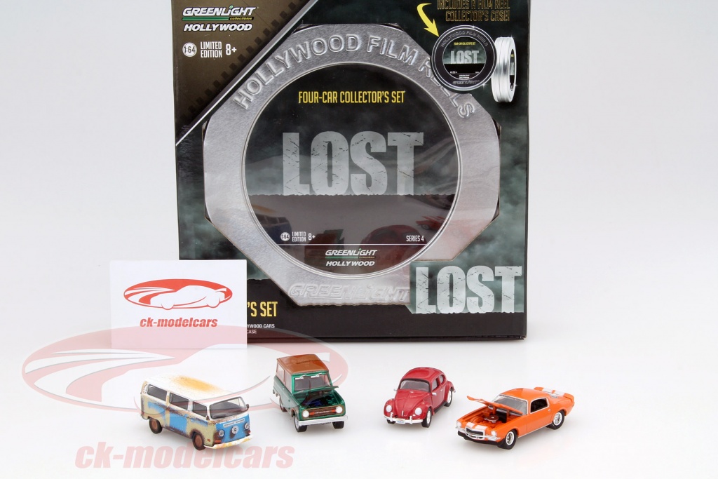 Greenlight 1:64 Lost TV-Series 4-Car セット バージョン 4 グリーン 