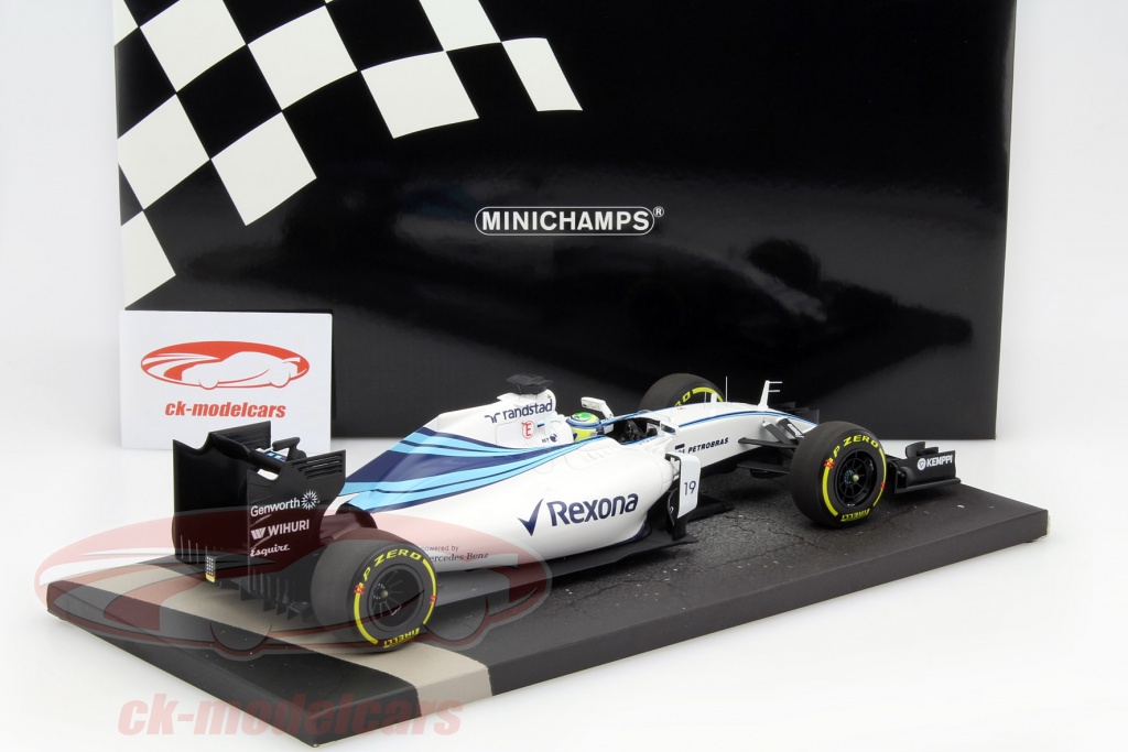1/24 Scale Williams FW37 #19 Felipe Massa Formula 1 Car Model - 2015 Italian GP 3rd Place, Metal Die-Cast By IXO - View #6