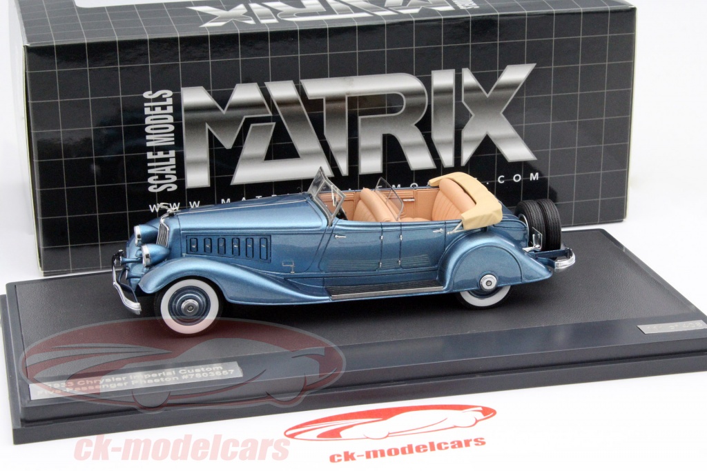 ZC1125 KAGER Voiture 1/43 1:43 Chrysler Windsor cabriolet 1947 bleu