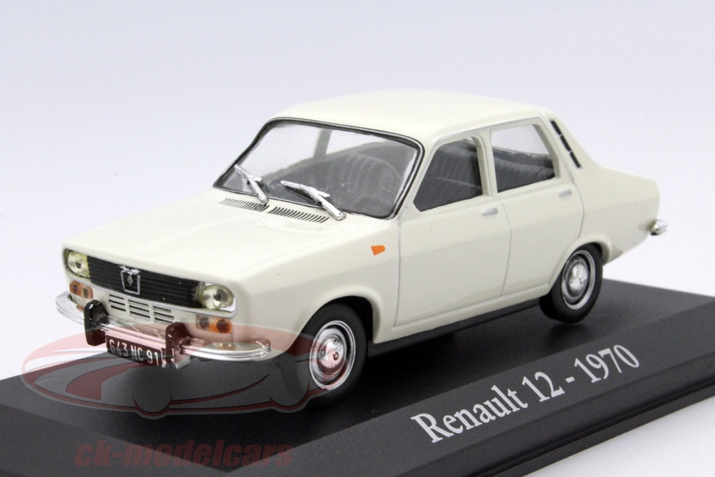 Modèle Réduit Ixo Presse 1/43 - Renault 12 1970 Bleue - Avec Boîte - Très Bon état