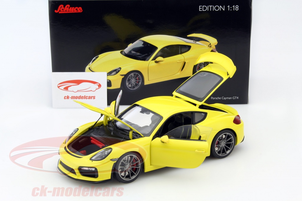 シェコーポルシェケイマンgt4 イエロー 1/18