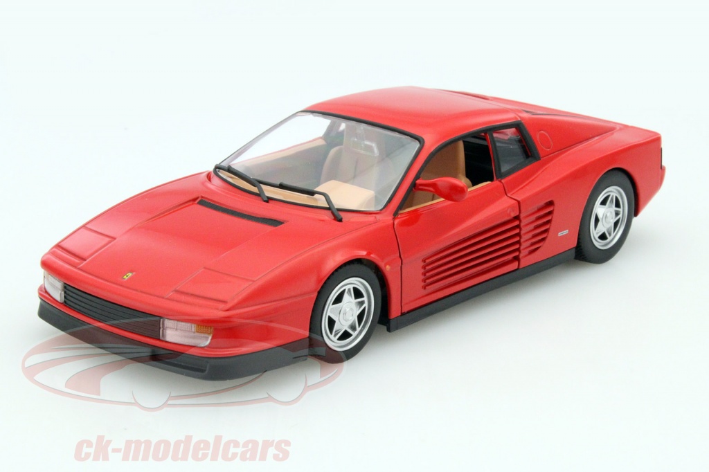 Burago 1/24 - Ferrari Testarossa 1984 Yellow Diecast Scale