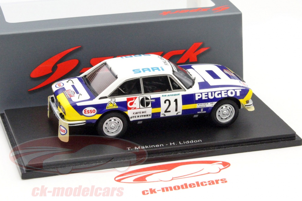 Miniature Peugeot 504 Winner Rallye Du Maroc 1975 - MINI RACING 1/43 Mikkola