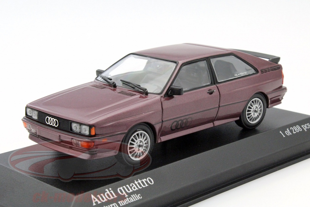 Modellauto AUDI QUATTRO - 1980 - RED Minichamps 1:18 Metallmodell, Türen, Motorhaube... nicht zu öffnen bei