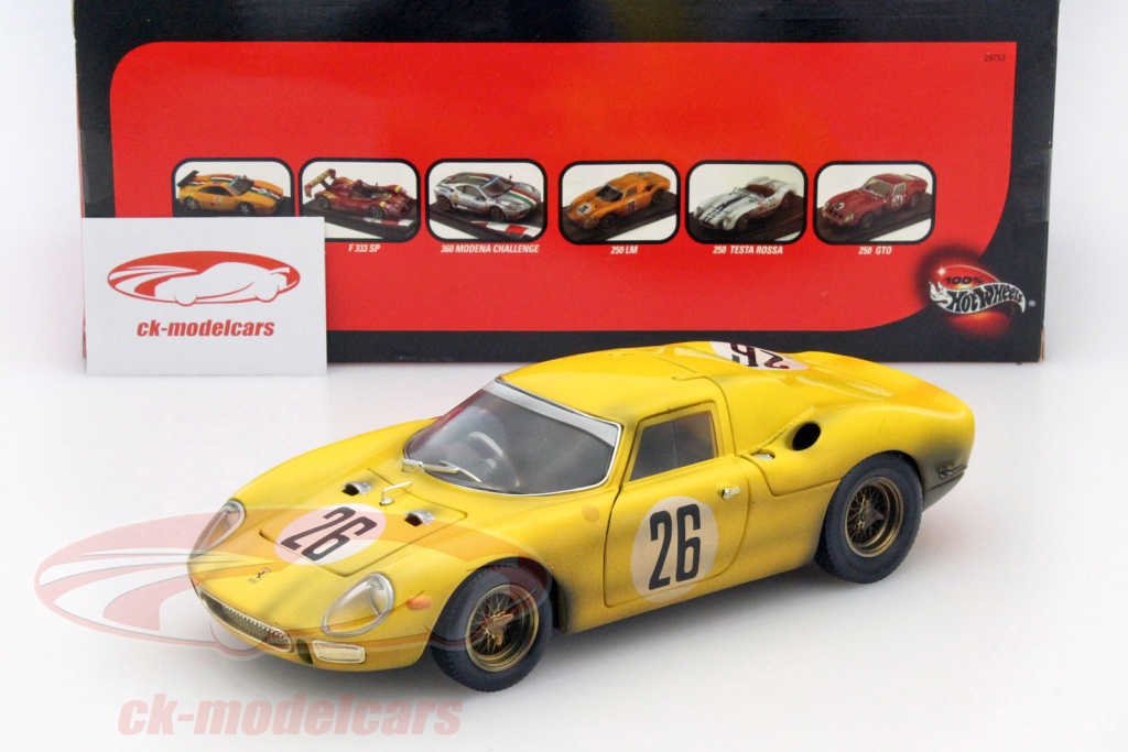 Ferrari 250 LM Le Mans 1965 #24 - BBR Looksmart 1/18 - Jaune - P.Dumay/Gosselin