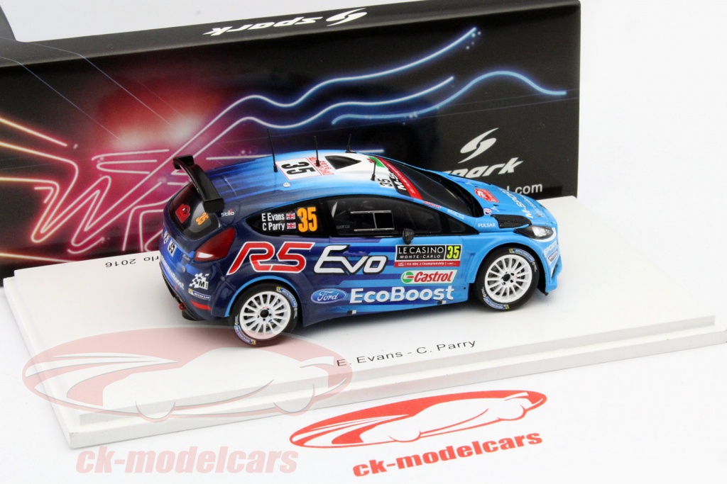 Spark 1:43 Ford Fiesta R5 #35 Rally Monte Carlo 2016 Parry, Evans S4965 ...