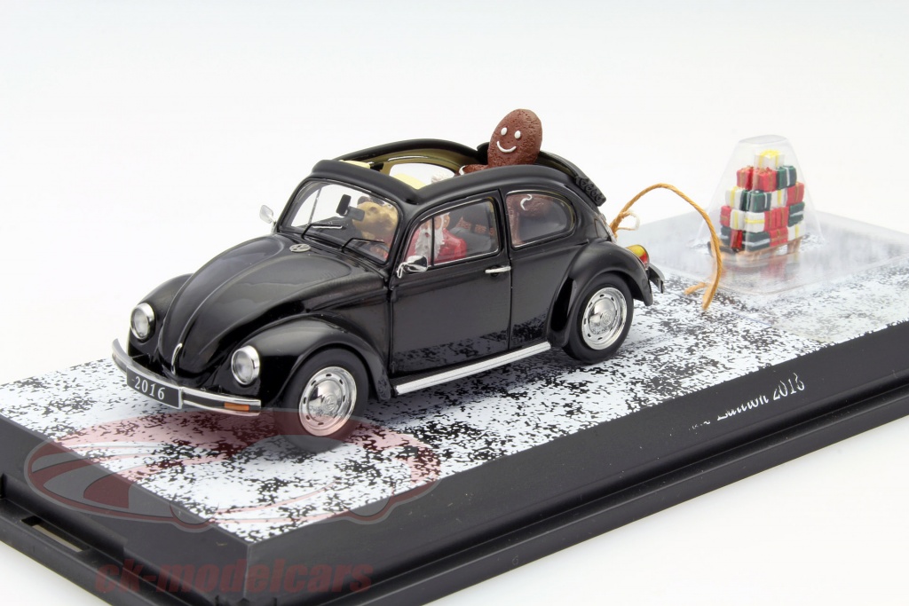 Schuco 1:43 Volkswagen VW Käfer Mit Trailer Christmas Edition 2022 Schwarz 450376900