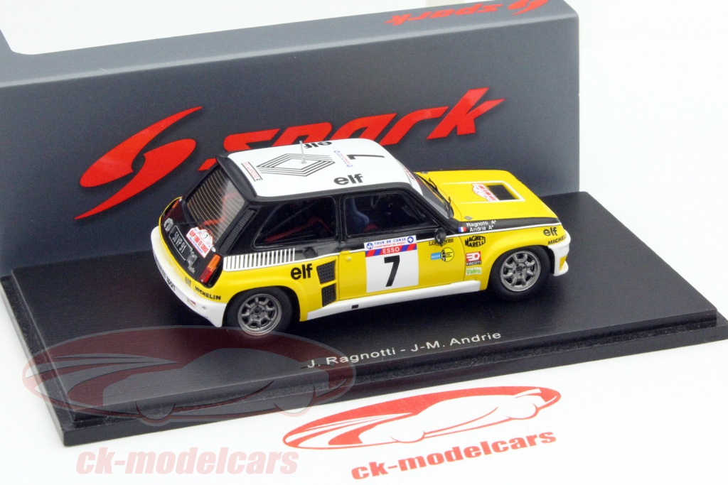 Miniature Renault 5 1/43 Spark Turbo No.14 Championnat De France Production 1985 1