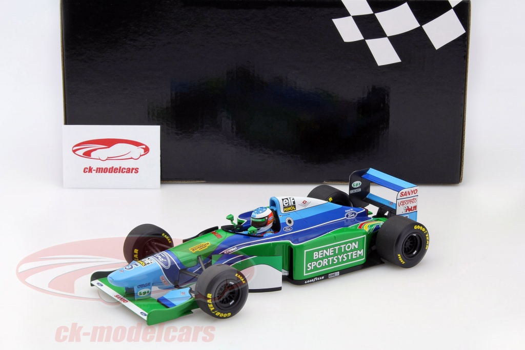 Miniature F1 Benetton B194 – Échelle 1/43, Michael Schumacher 1994 – Métal, Socle Vitrine, Collection