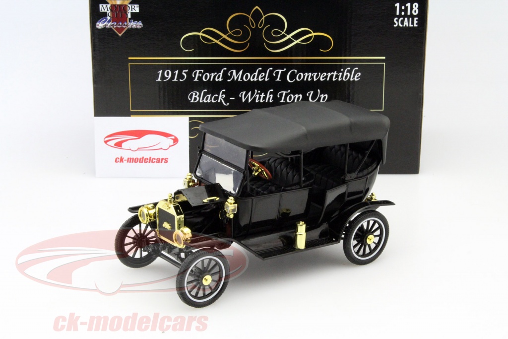 Model T 0188 Motorcity 1:18 Ford Model T Roadster Year 1915 black 88131 model car ...
