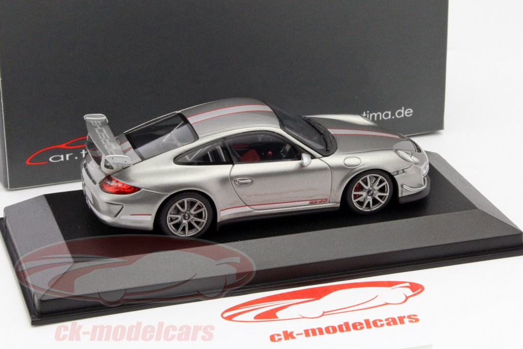 Porsche 911 Turbo S Type 997 2011 Argent GT Métallique 1/43 Make Up Models EM604C